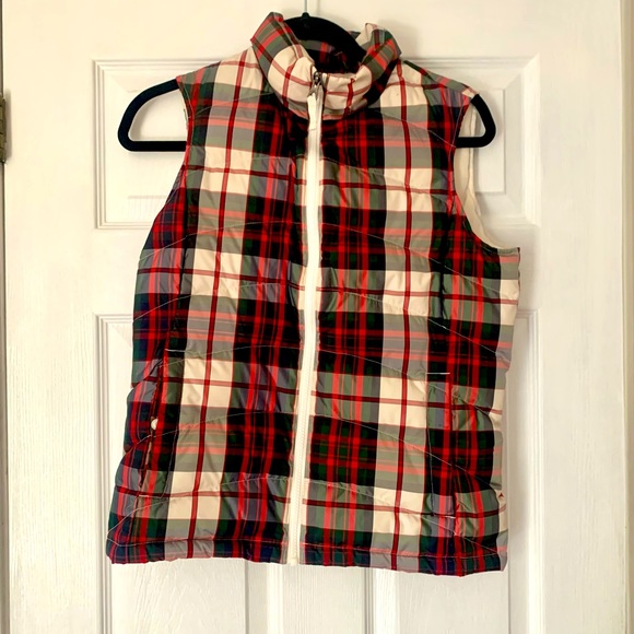 Lands' End Jackets & Blazers - Lands End Plaid puffer vest